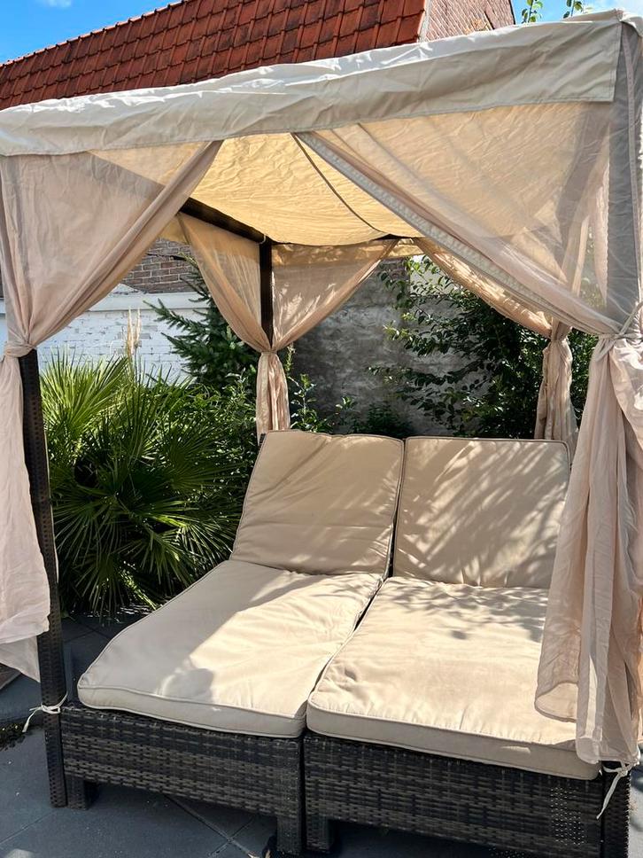 Luxe 2-persoons Loungebed / Cabana - Monza Leisure, Tuin en Terras, Tuinsets en Loungesets, Ophalen