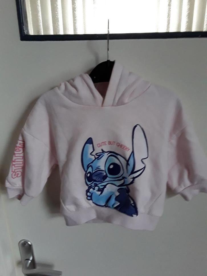 2 delige dik huispak DISNEY STITCH maat 74 Licht roze zgan, Kinderen en Baby's, Babykleding | Maat 74, Zo goed als nieuw, Meisje