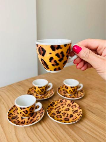 Vintage kop en schotel leopard print anna nina beschikbaar voor biedingen