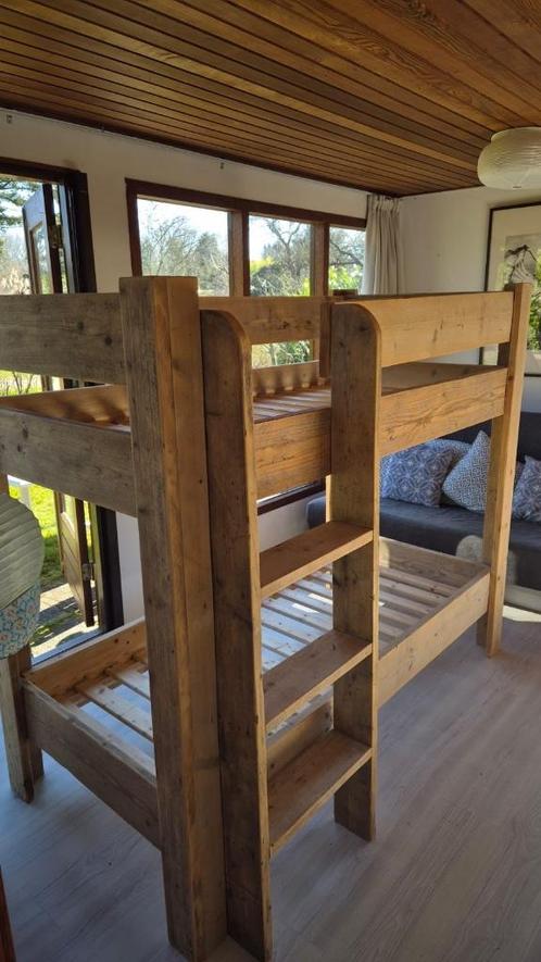 Steigerhouten stapelbed Jorn, Kinderen en Baby's, Kinderkamer | Stapelbedden en Hoogslapers, Nieuw, Stapelbed, Ophalen