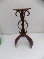 Staande kandelaar metaal zware kwaliteit vintage brutalisme, Ophalen of Verzenden, Gebruikt, Metaal, Minder dan 25 cm