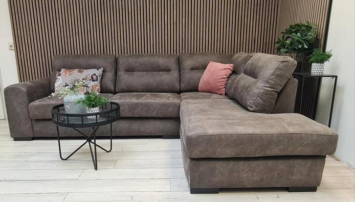 ‼️zgan hoekbank ecoleder ‼️, Huis en Inrichting, Banken | Complete zithoeken, Zo goed als nieuw, Leer, Ophalen