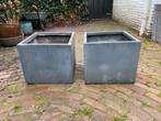 Bloembakken 2 stuks, Ophalen, Gebruikt, Minder dan 60 cm, Vierkant