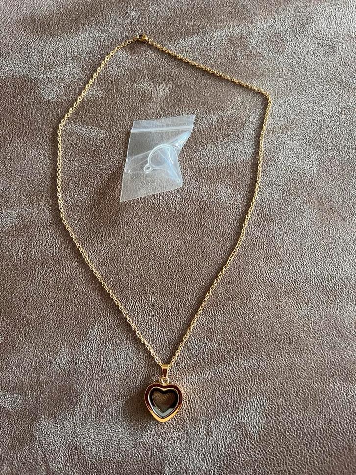Gouden Hart Ashanger met Ketting & Trechter - Nieuw, Sieraden, Tassen en Uiterlijk, Kettingen, Nieuw, Overige materialen, Goud