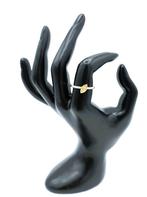 Zilveren ring met gouden zetting, 18.5 mm, 18 tot 19, Info@zilverwebsite.nl, Verzenden, Zo goed als nieuw