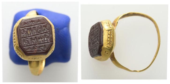 Greek intaglio ring (18th century), Antiek en Kunst, Antiek | Goud en Zilver, Goud, Verzenden