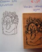 Dieren 651 Houten stempel, Hobby en Vrije tijd, Stempelen, Ophalen of Verzenden, Zo goed als nieuw, Houten stempel