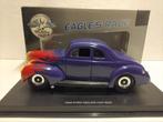 Ford De Luxe coupe paars 1940 Eagle Race metal 1:18 KRD, Ophalen of Verzenden, Zo goed als nieuw, Auto, Overige merken