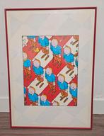 Kuifje (Tintin) zeefdruk, Signed by Exem (1997), Antiek en Kunst, Kunst | Litho's en Zeefdrukken, Ophalen