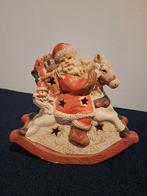 Kerstman Beeldje op Schommelpaard, Ophalen of Verzenden