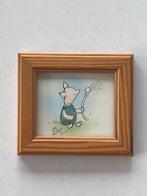 Piglet in een klein houten lijstje (jaren ‘80), Ophalen of Verzenden, Zo goed als nieuw, Gebruiksvoorwerp