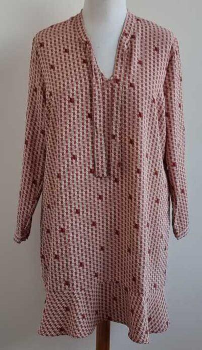 Linea Loresi roze/beige jurkje mt. 46, Beige, Maat 46/48 (XL) of groter, Ophalen of Verzenden, Zo goed als nieuw