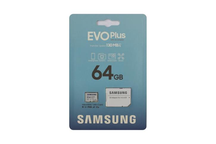 Samsung Evo Plus 64GB SDXC geheugenkaart, Audio, Tv en Foto, Fotografie | Geheugenkaarten, Nieuw, SDXC, 64 GB, Fotocamera, Ophalen of Verzenden