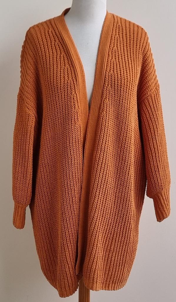 Yesta oranje lang vest mt. 52 (3) NIEUW, Kleding | Dames, Grote Maten, Nieuw, Trui of Vest, Oranje, Ophalen of Verzenden