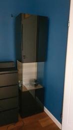 Kast hoogglans zwart vitrinekast buffetkast voorraadkast, Ophalen, Met deur(en), Glas, 50 tot 100 cm