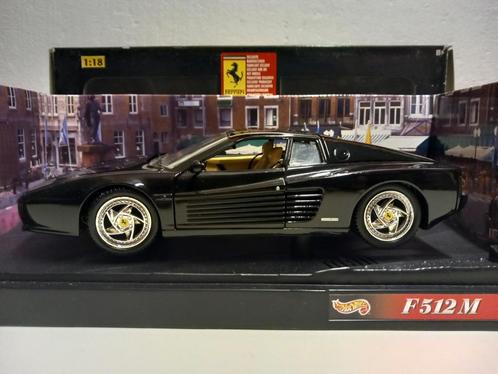 Ferrari F 512 M zwart editie Hot Wheels metal 1:18 KRD, Hobby en Vrije tijd, Modelauto's | 1:18, Zo goed als nieuw, Auto, Hot Wheels