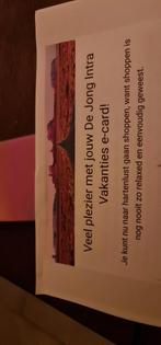 Een e-card van 25 euro van de Jong Intra., Ophalen of Verzenden, Zo goed als nieuw