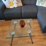 Stijlvolle Salontafel met Glazen Blad, Huis en Inrichting, Banken | Bankstellen, Ophalen of Verzenden, Gebruikt, Metaal, Modern