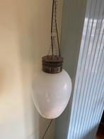 Oude, zware glazen hanglamp, Ophalen, Zo goed als nieuw, Glas, Minder dan 50 cm
