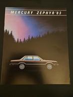 Brochure Mercury Zephyr 1983 USA, Ophalen of Verzenden, Zo goed als nieuw, Overige merken
