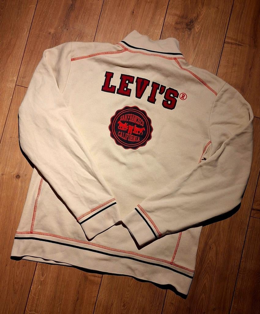 Vintage Levi's Zip Up Jacket, Levi's, Beige, Overige maten, Ophalen of Verzenden