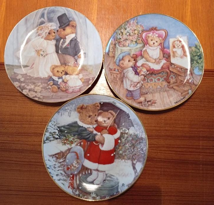 3 Collector borden van Franklin Mint / Patricia Brooks, Antiek en Kunst, Antiek | Wandborden en Tegels, Ophalen