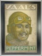Reclameposter Vaal’s Peppermint, vliegerportret, ca. 1925, Verzamelen, Ophalen of Verzenden, Gebruikt, Overige typen