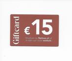 Nelson giftcard waarde € 15,00, geldig t/m 29 juni 2025, Tickets en Kaartjes, Eén persoon, Kortingsbon, Warenhuis- of Winkelbon