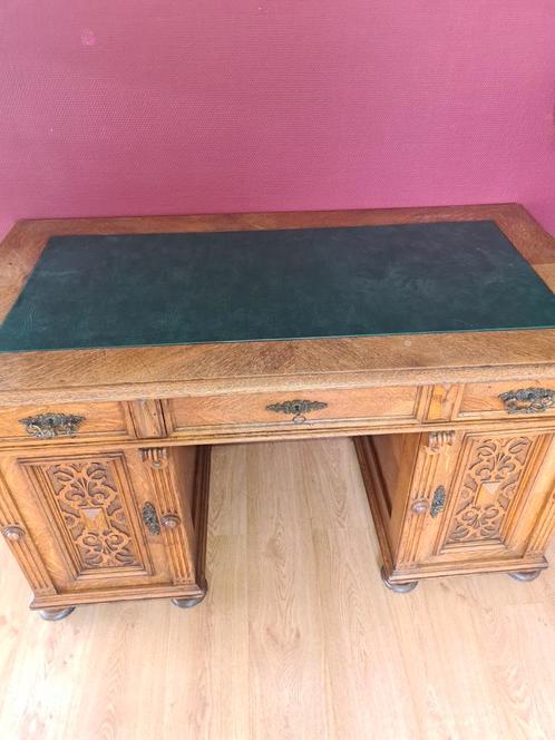 Bureau, eikenhout, 70 x 135, jaren vijftig, Huis en Inrichting, Bureaus, Ophalen