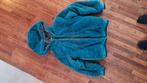 Winterjas 128 134 meisje blauw turquoise zacht reversible, Ophalen of Verzenden, Zo goed als nieuw
