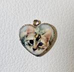 Hanger kat poesje poes tabby ragdoll hangertje hart hartje, Verzenden, Nieuw, Goud, Overige materialen