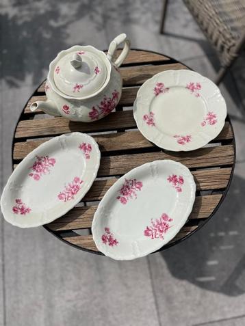 Mosa onderdelen servies rose bloemen "Brug met 5 bogen" beschikbaar voor biedingen