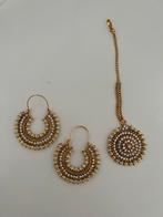 Indian bollywood oorbellen jhumke bindia set, Ophalen of Verzenden, Zo goed als nieuw