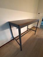 IDÅSEN Tafel - Bruin/Donkergrijs - 140x70x105cm, Huis en Inrichting, Ophalen, 100 tot 150 cm, 50 tot 100 cm, Zo goed als nieuw