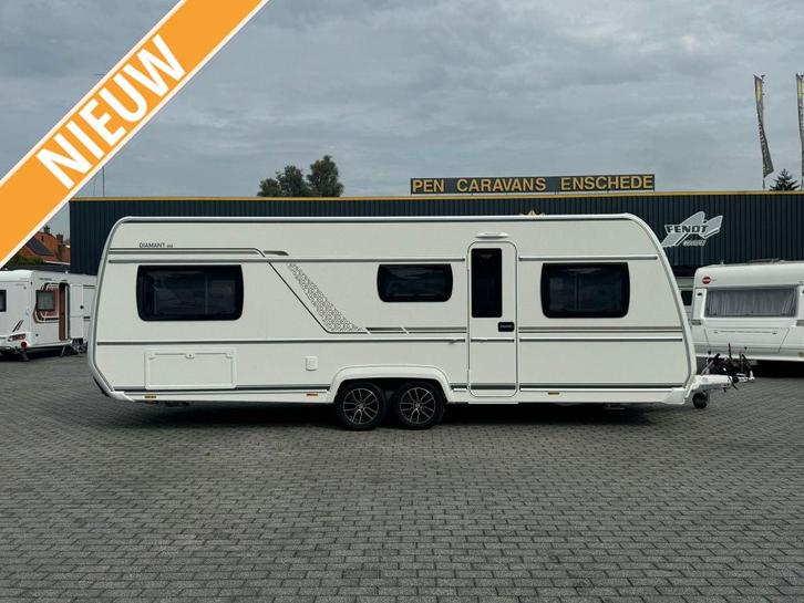 Fendt Diamant 650 GDW ACTIEPRIJS!!, Caravans en Kamperen, Caravans, Bedrijf, tot en met 4, 1500 - 2000 kg, Rondzit, Fendt, 2 aparte bedden
