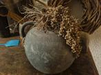 Te koop landelijke kruik met dadeltakken, Ophalen, Rond, Minder dan 25 cm, Minder dan 40 cm
