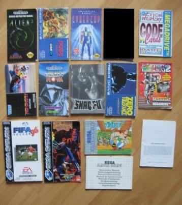 Sega boekjes Megadrive Saturn Dreamcast Gamegear manual beschikbaar voor biedingen