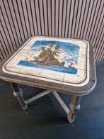 Antiek tegel tafel, jaren 60, handgeschilderd, Antiek en Kunst, Antiek | Meubels | Tafels, Ophalen