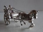 Miniatuur zilver EP40 koets + paard zilveren miniaturen, Zilver, Verzenden