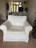 Witte fauteuil - Landelijke stijl, Huis en Inrichting, Fauteuils, Ophalen of Verzenden, Gebruikt, Stof, 75 tot 100 cm