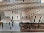 Gratis set van 4 eetkamerstoelen, Huis en Inrichting, Stoelen, Ophalen, Gebruikt, Wit, Metaal