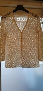Nieuw met de handgemaakt vestje in eeVintage Gehaakt Vestje, Overige kleuren, Maat 42/44 (L), Nieuw, Ophalen of Verzenden