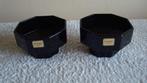 2 zwarte Luminarc schaaltjes vintage/retro, Huis en Inrichting, Keuken | Servies, Verzenden, Overige stijlen, Schaal of Schalen