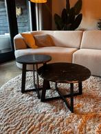 By-Boo Major Marmeren Salontafels - Set van 2, Ophalen, Rond, 50 tot 100 cm, Zo goed als nieuw