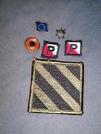 Setje militaire emblemen speldje EU korkade sterretje, Ophalen of Verzenden, Landmacht, Embleem of Badge