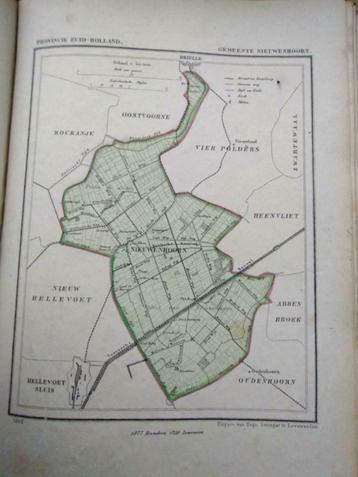 112 / Nieuwenhoorn  Litho 1865 Kuyper  ZH beschikbaar voor biedingen
