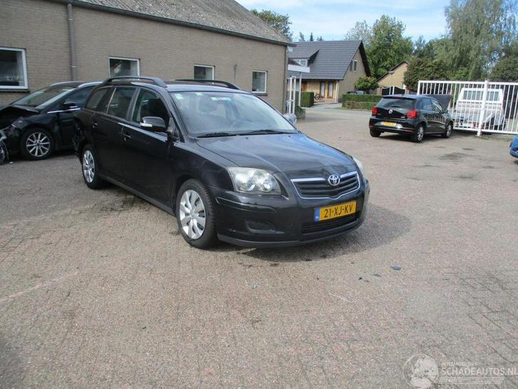 Toyota Avensis 1.6 VVTi Terra Wagon (bj 2007), Auto diversen, Schadeauto's, Toyota, Handgeschakeld, Benzine, Stationwagon, Zwart