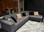 Grijze hoekbank in goede staat, Ophalen, Gebruikt, Minder dan 75 cm, Hoekbank