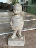 Klein beeldje Bartje. Grijs / taupe kleur. Hoogte 13 cm., Ophalen, Zo goed als nieuw, Mens