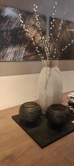 O4Home Guaxs vazen/ windlichten per stuk te koop, Ophalen of Verzenden, Minder dan 50 cm, Groen, Glas